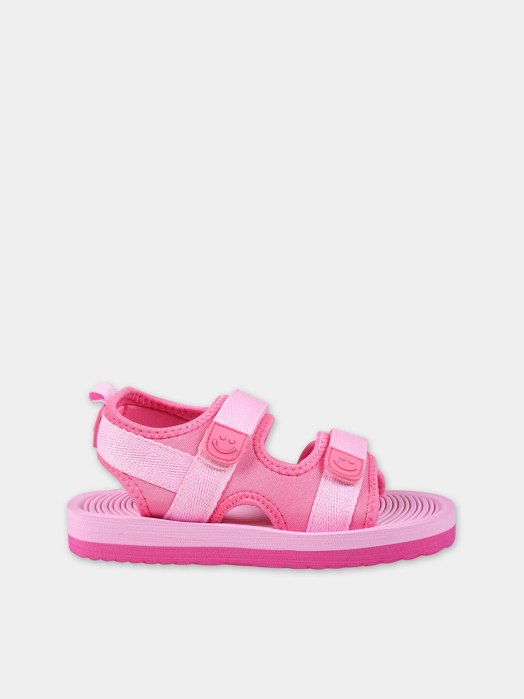 Fuchsia sandals for girl with logo